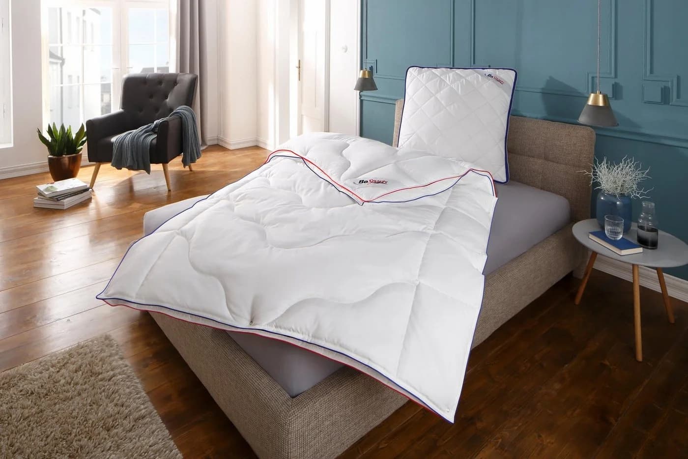BeSports Premium Wendekissen Weiß Microfaser 80x80 cm - Bild 4