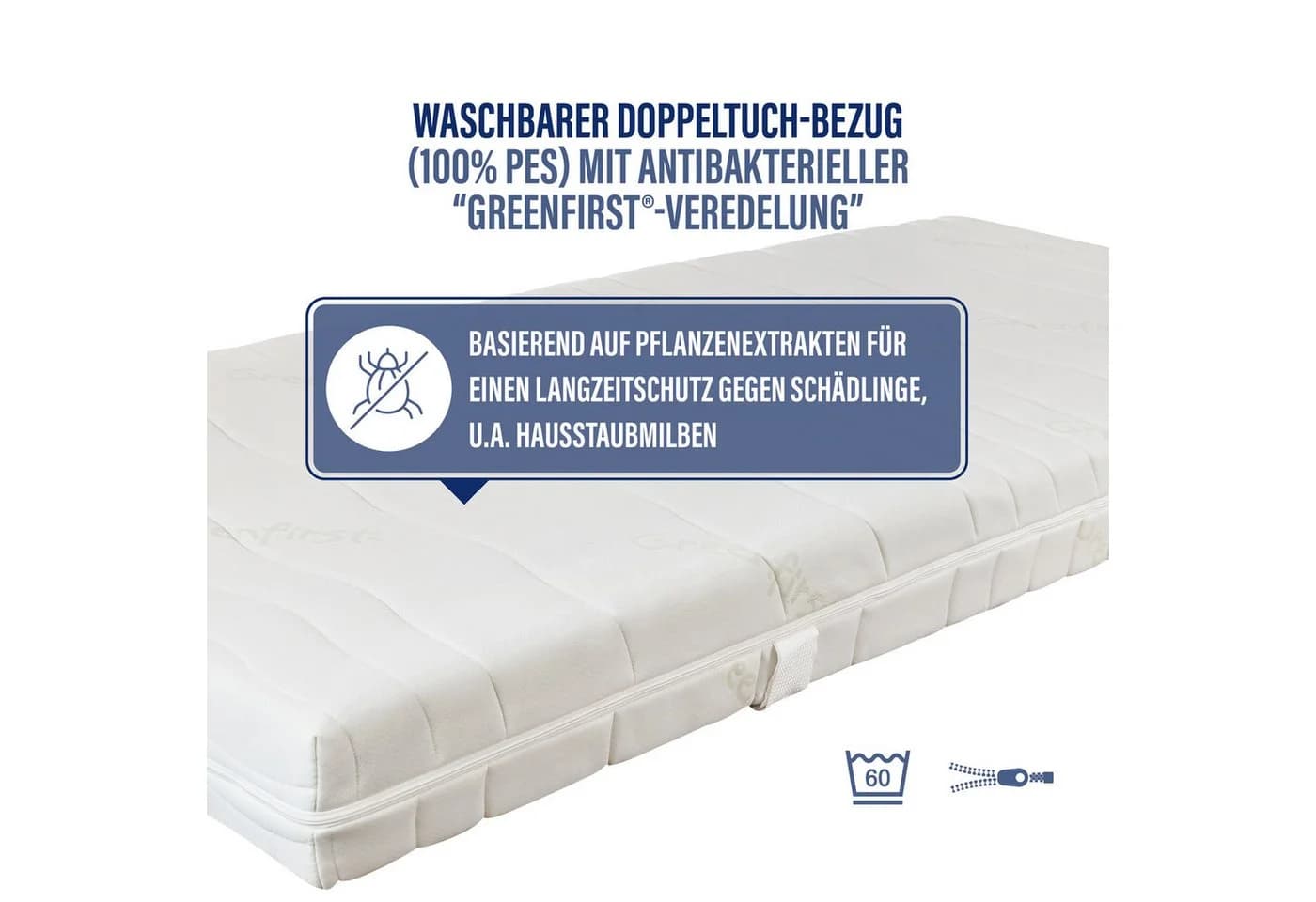 BECO Komfortschaummatratze Active Greenfirst Weiß 90x200 cm
