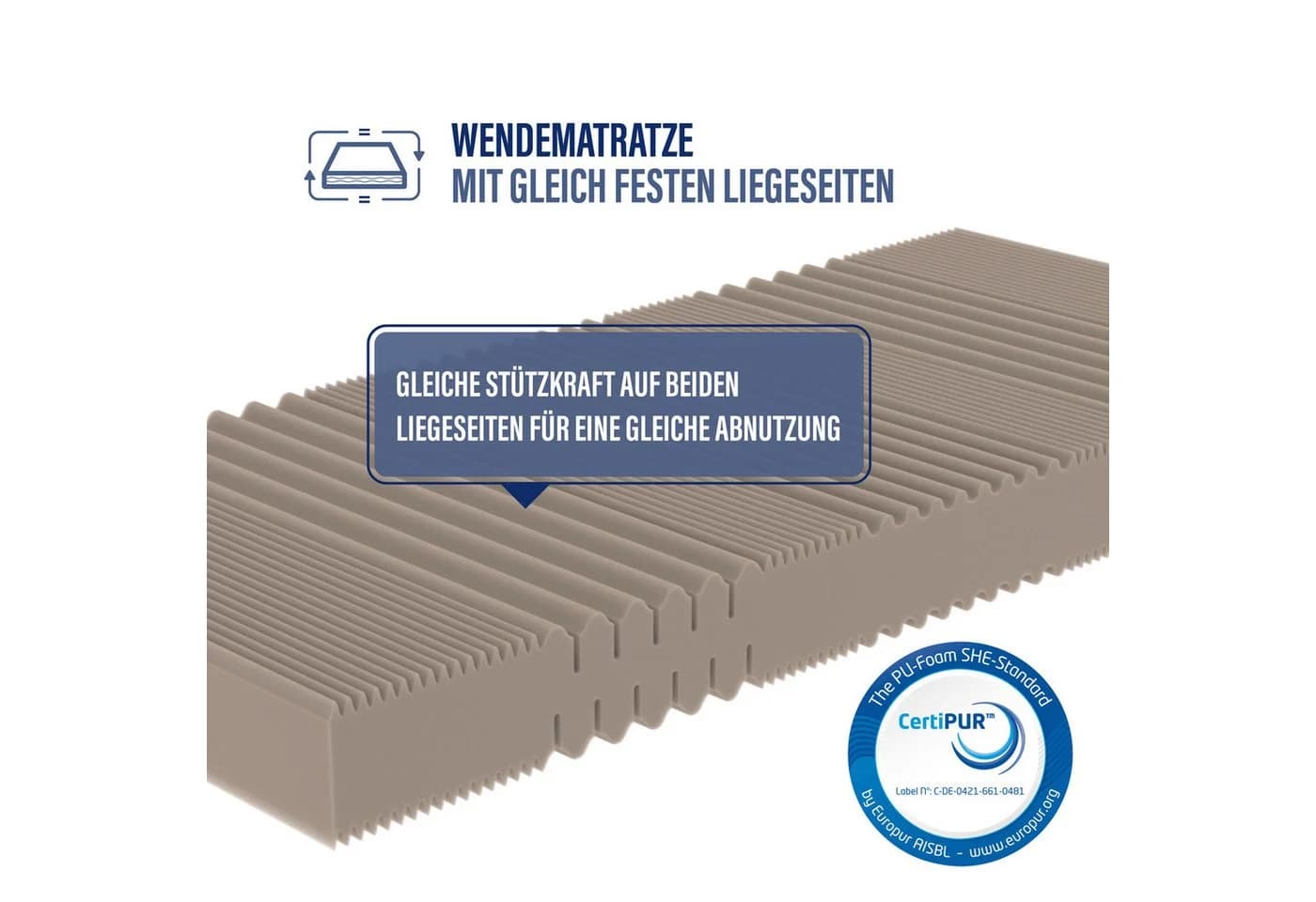 BECO Komfortschaummatratze Active Greenfirst Weiß 90x200 cm - Bild 3