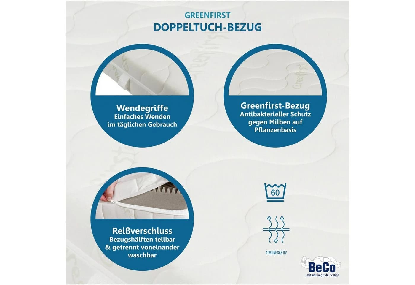 BECO Komfortschaummatratze Active Greenfirst Weiß 140x200 cm - Bild 5