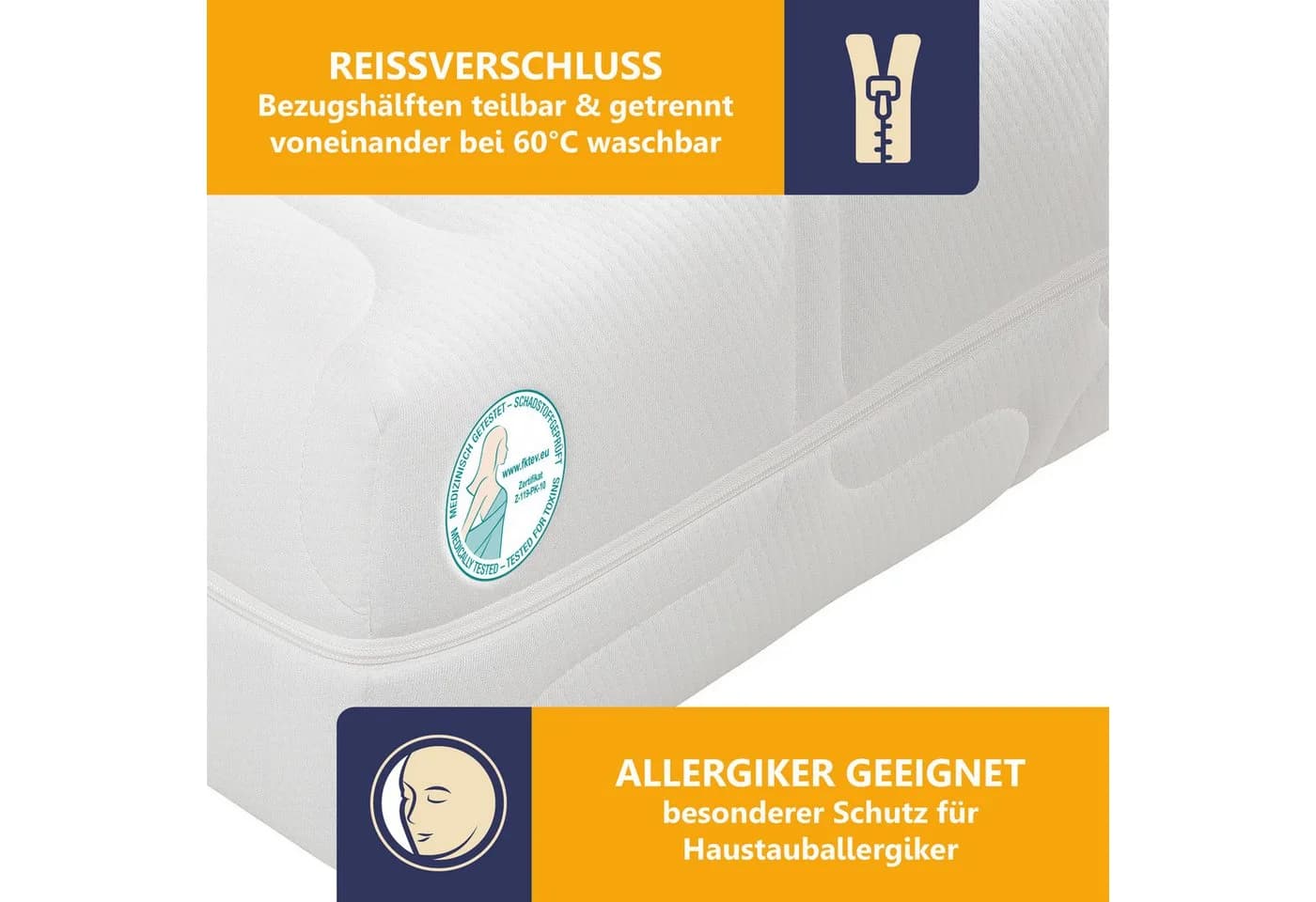 BECO Grand Relax Komfortschaummatratze Weiß 7-Zonen - Bild 5