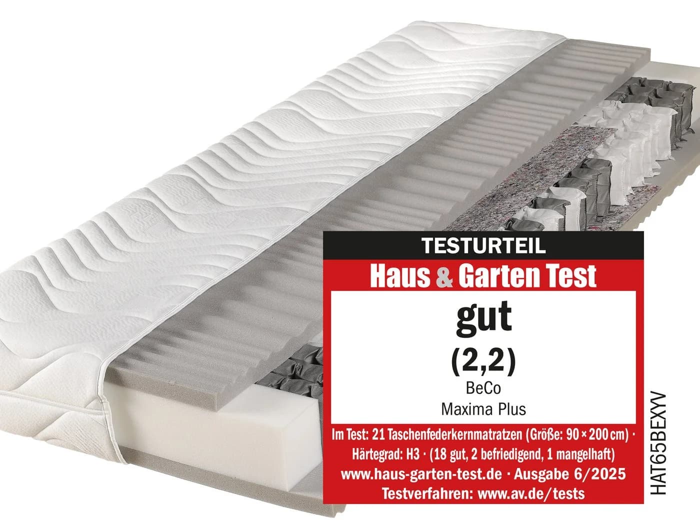 Beco Taschenfederkernmatratze Maxima Plus 7 Zonen 90x200 cm - Bild 2