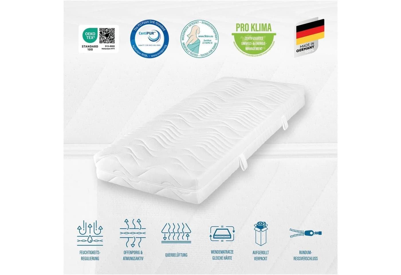 Beco Taschenfederkernmatratze Maxima Plus 7 Zonen 90x200 cm - Bild 3