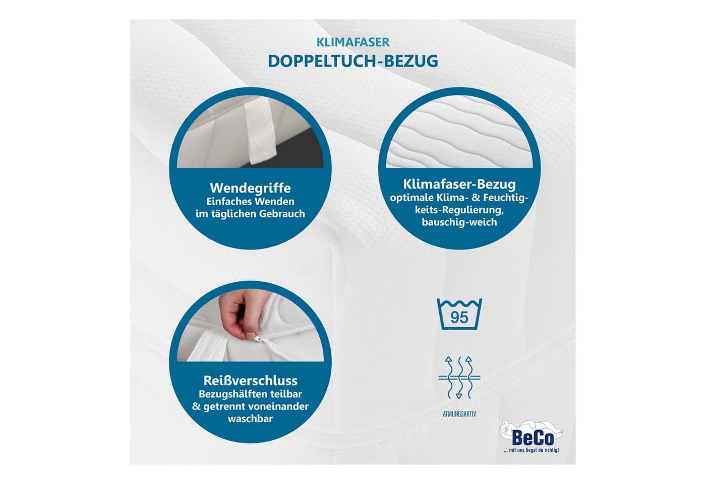 BECO Grand Majestic GOLD Komfortschaummatratze 7-Zonen Weiß - Bild 5