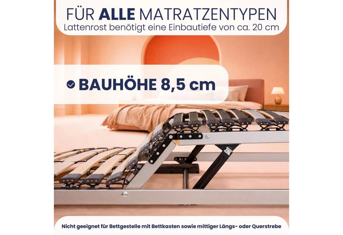 Beco Lattenrost mit Motor Luxus E-Move 28 Leisten komplett montiert - Bild 5