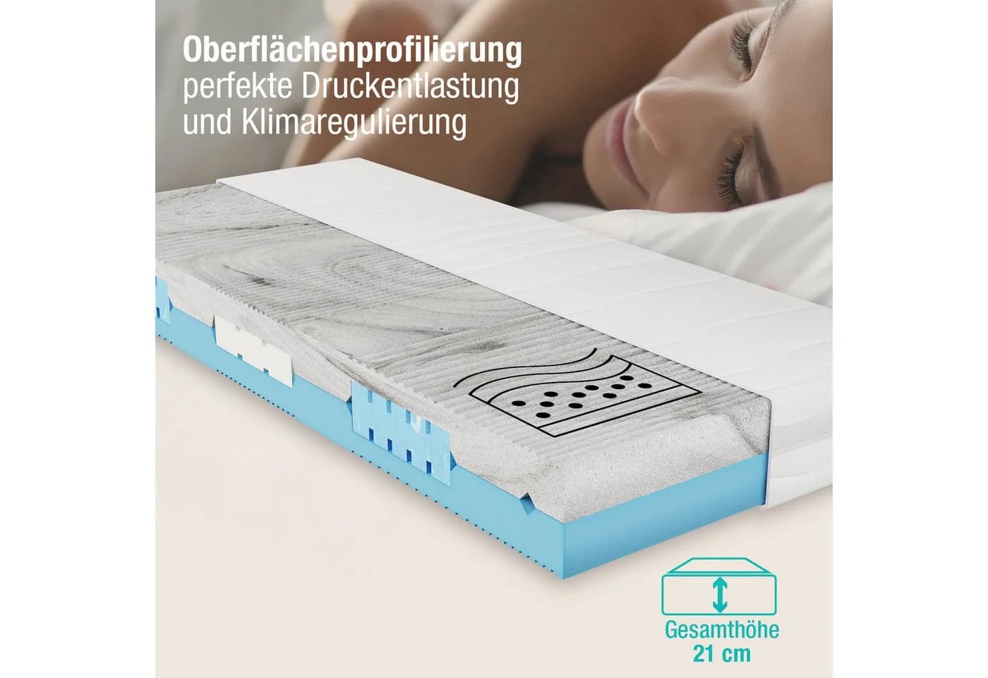 BECO 2 Dreams Wendematratze Weiß 7-Zonen Komfortschaum
