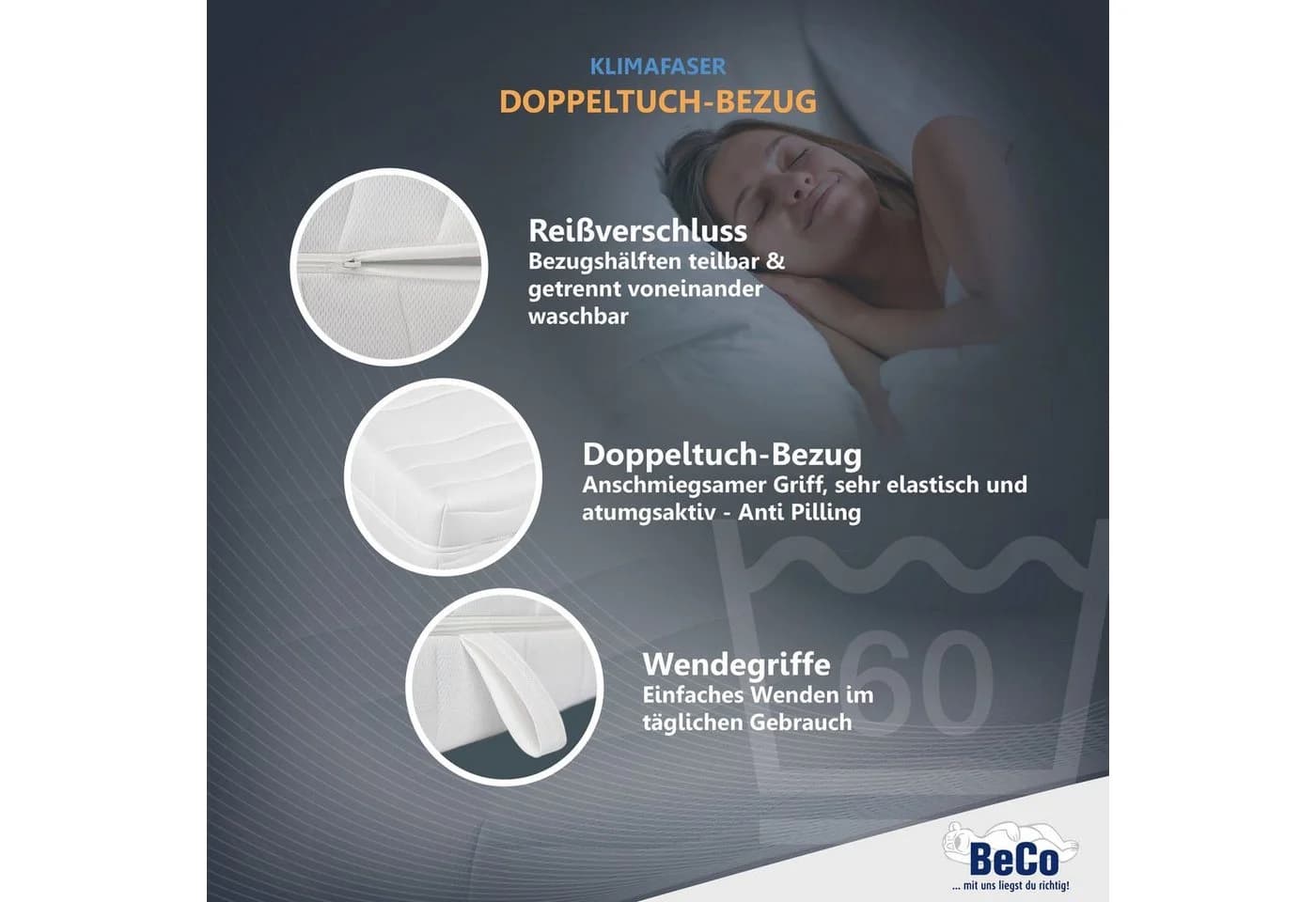 BECO 2 Dreams Wendematratze Komfortschaum Weiß 7-Zonen - Bild 4