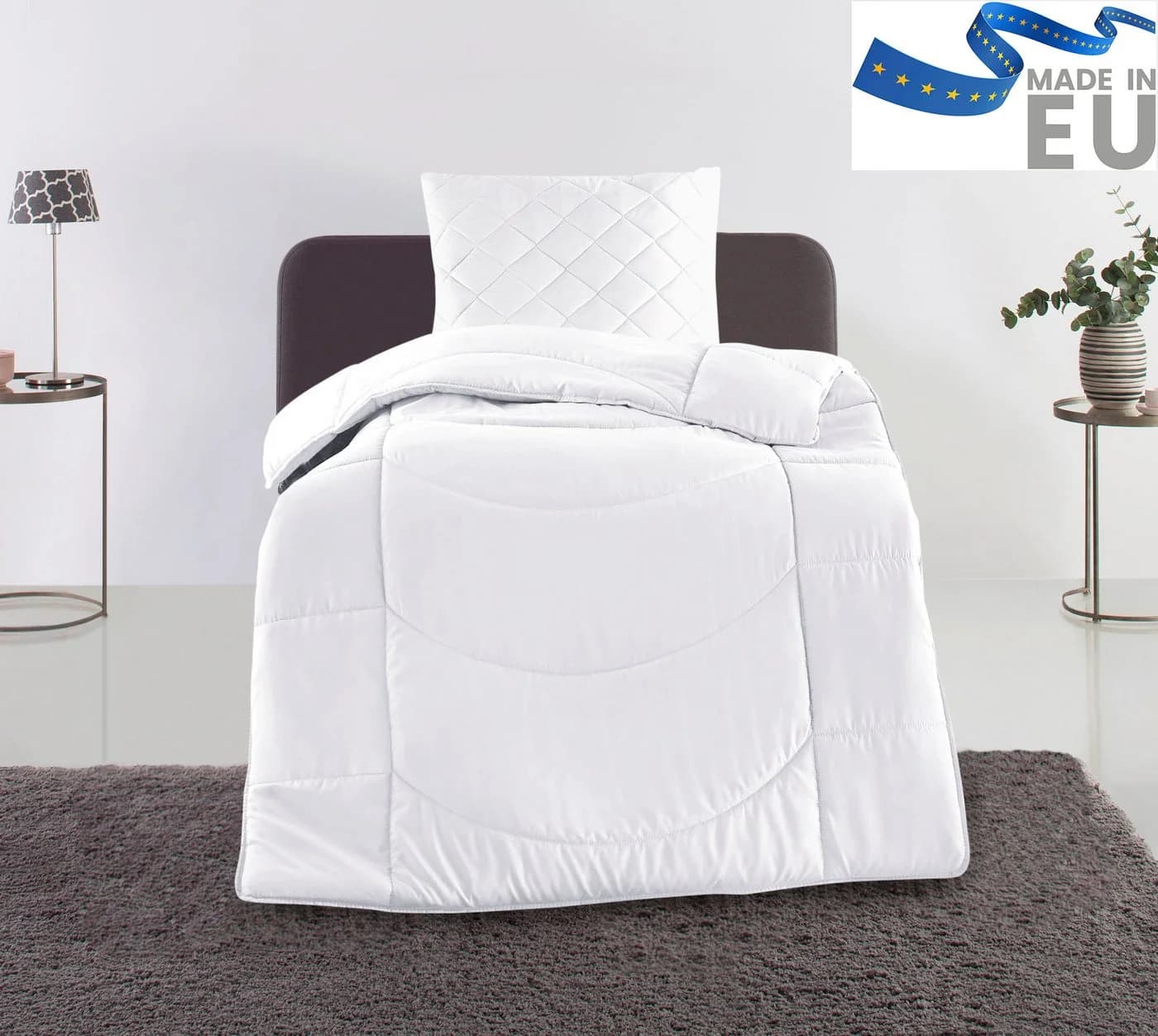 OTTO HOME Microlux Steppbett + Kopfkissen Set Weiß Polyester - Bild 2
