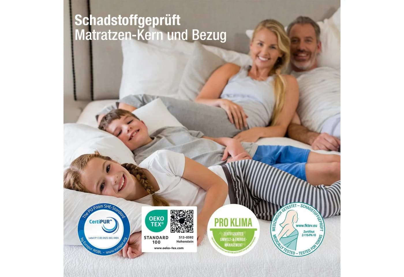 BeMeo Federkernmatratze 2-in-1 Hybrid mit 7 Zonen - Bild 2