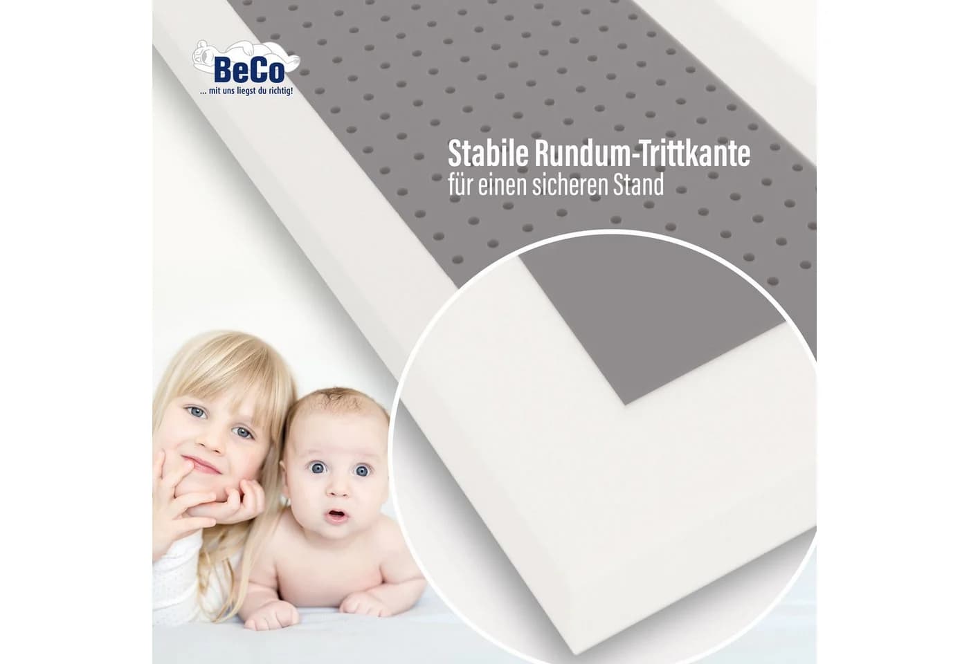 Kindermatratze BeCo Kaja, ergonomisch, hygienisch und strapazierfähig, Kinder, 11cm, Polyester Bezug - Bild 3