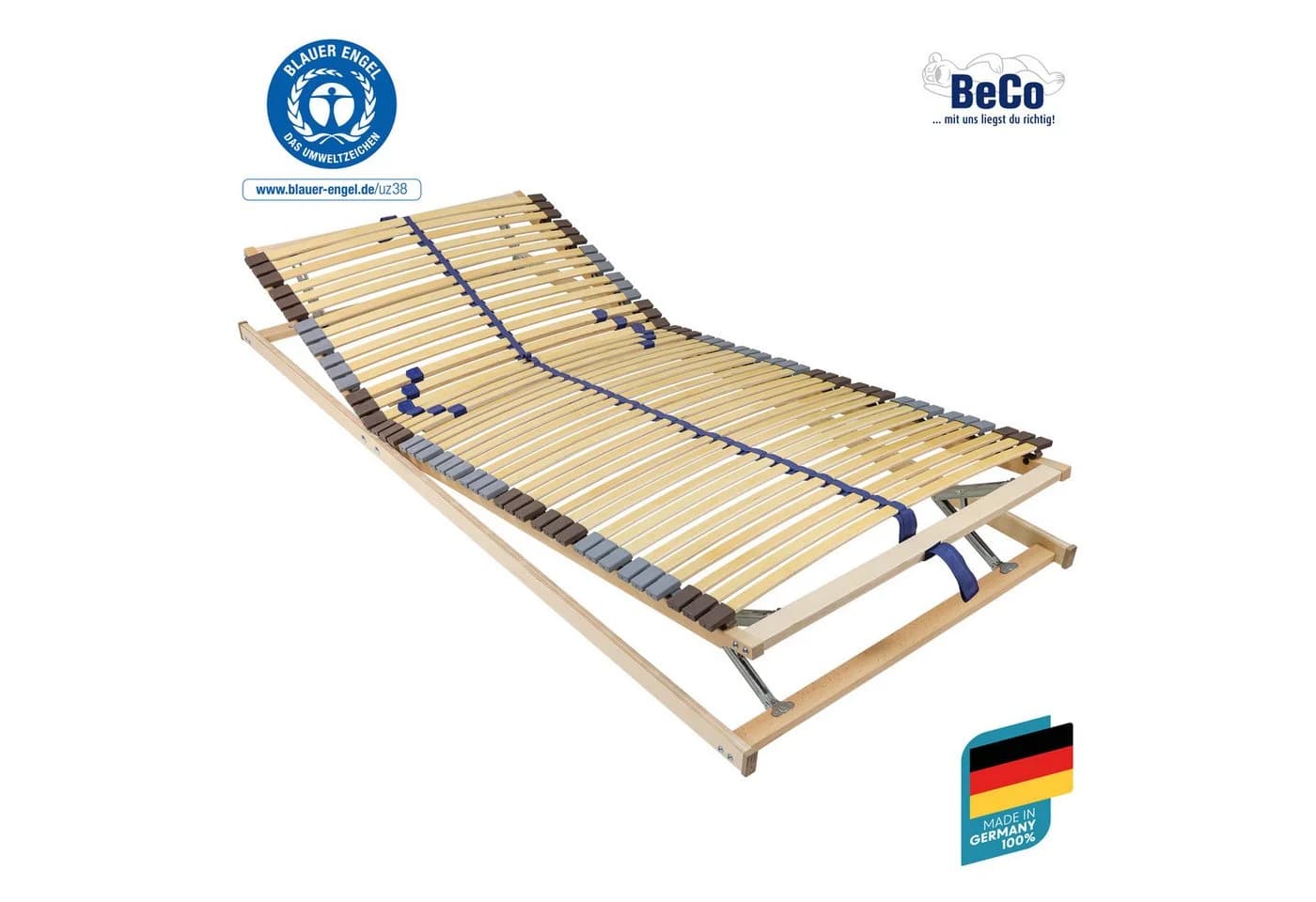 BECO Blue Royal KF Lattenrost manuell verstellbar Weiss Transparent - Bild 2