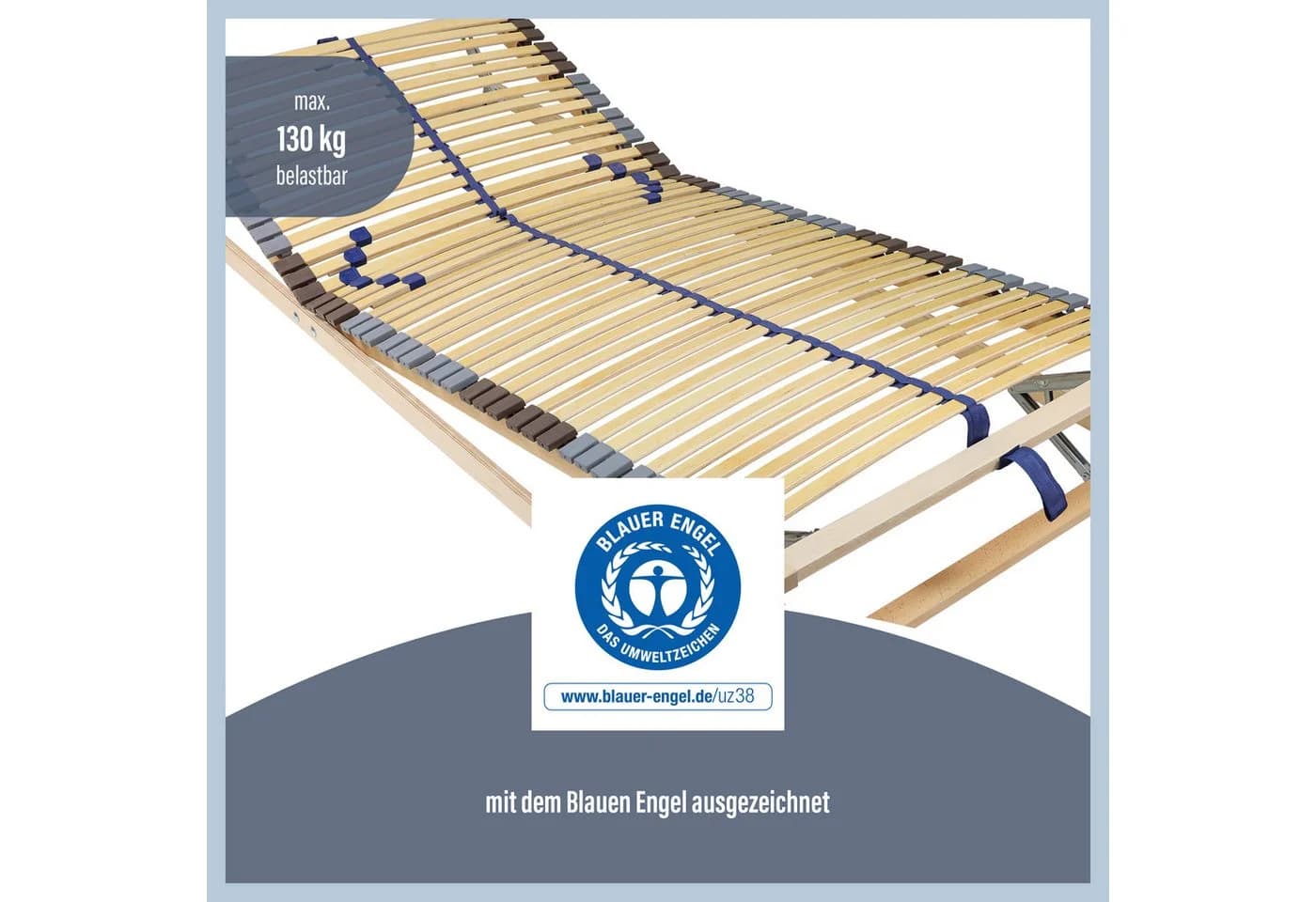 BECO Blue Royal KF Lattenrost manuell verstellbar Weiss Transparent - Bild 4