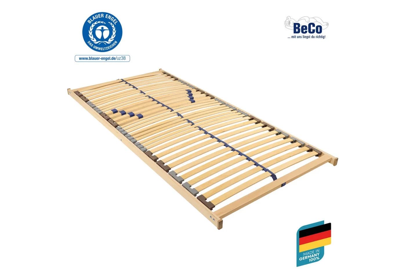 BECO Blue Line NV Lattenrost Weiß Transparent 7-Zonen Härtegradregulierung - Bild 2