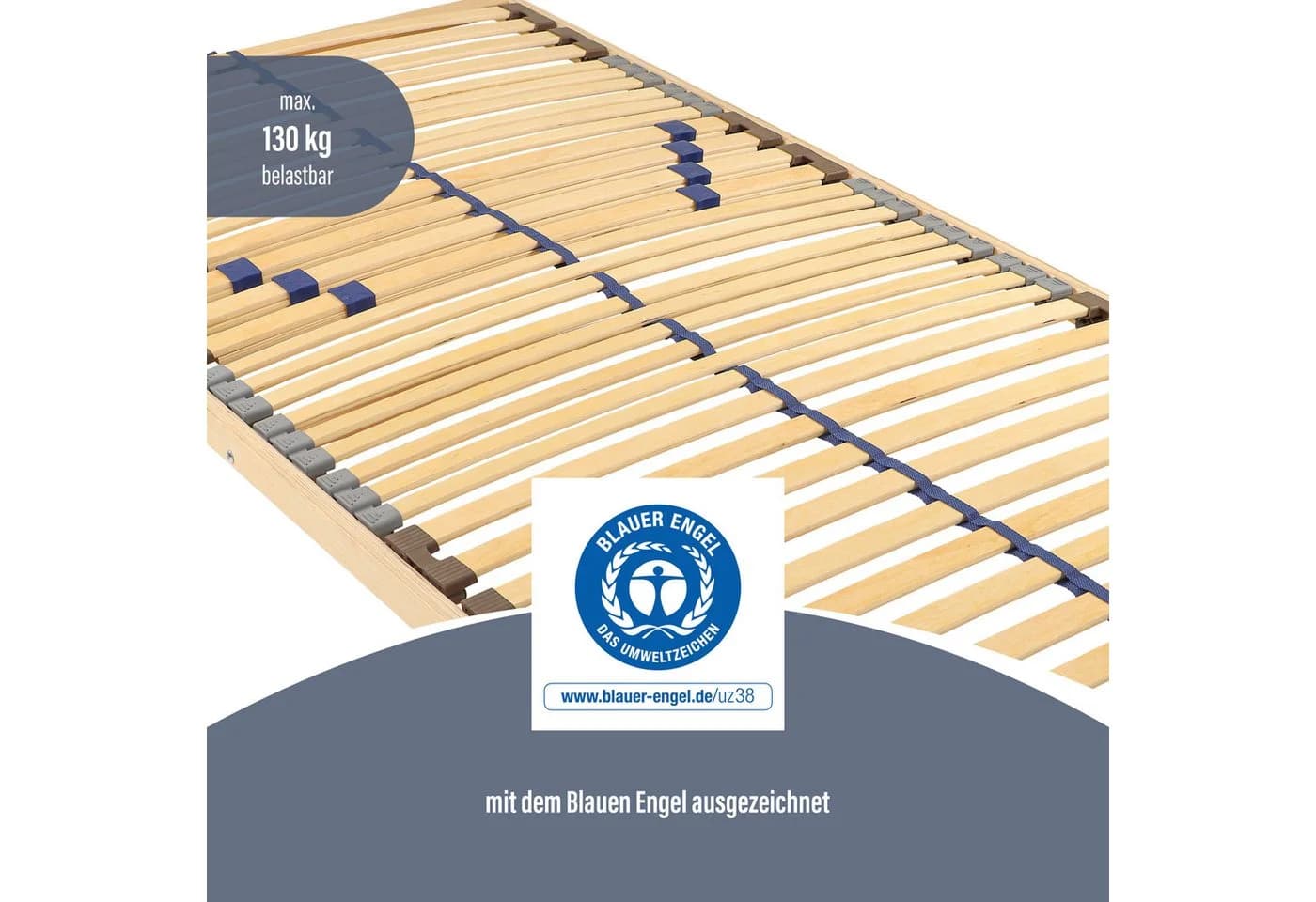 BECO Blue Line NV Lattenrost Weiß Transparent 7-Zonen Härtegradregulierung - Bild 4
