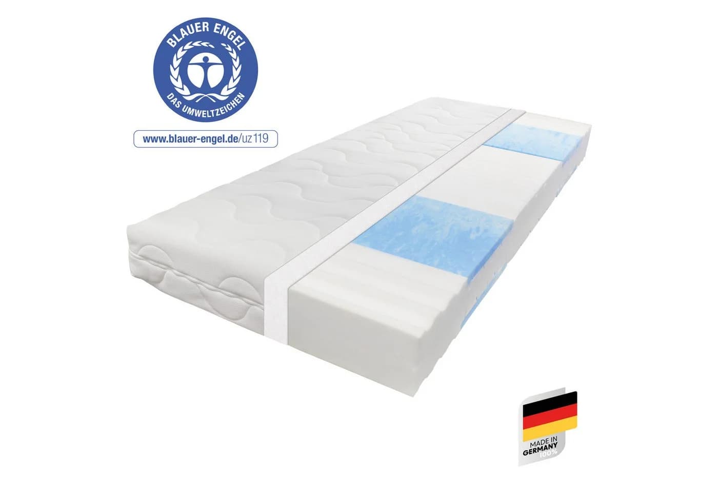 BECO Blue Vision Kaltschaummatratze Weiß 7-Zonen Orthopädisch - Bild 2