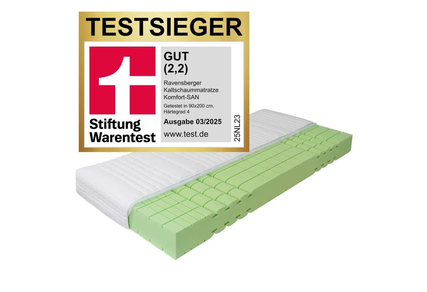 RAVENSBERGER Matratzen Kaltschaummatratze Komfort-SAN 7 Liegezonen - Bild 2
