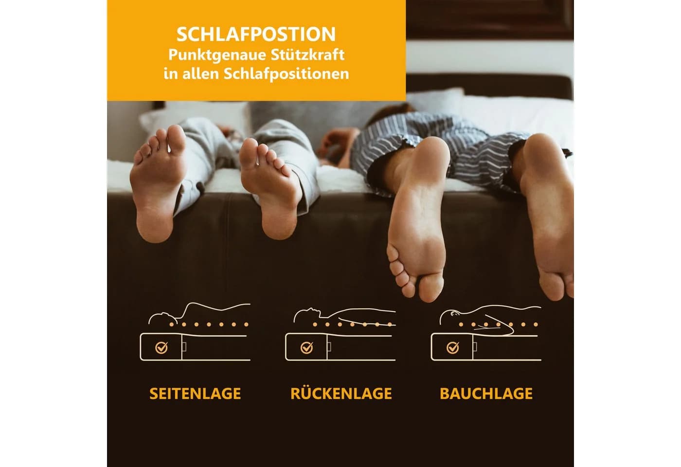 BeCoFederkernmatratze Diamant Plus 26 cm Luxushöhe Gelschaum Topper - Bild 4