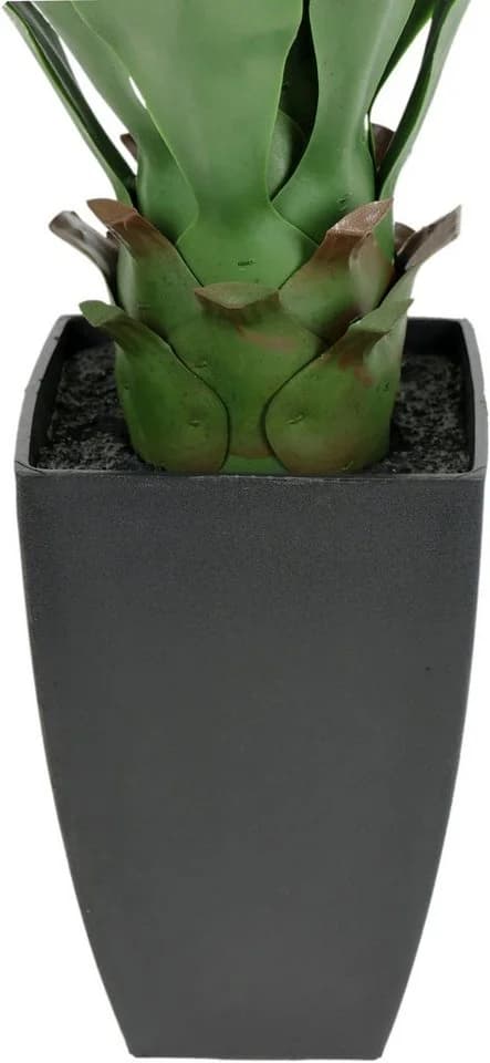 I.GE.A. Kunstpflanze Agave im Topf Grün Schwarz - Bild 5
