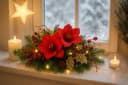 Kunstpflanze Tannenleger I.GE.A. 10 cm Amaryllis Zapfen Beeren Kunststoff Weihnachtsdeko Bild 1