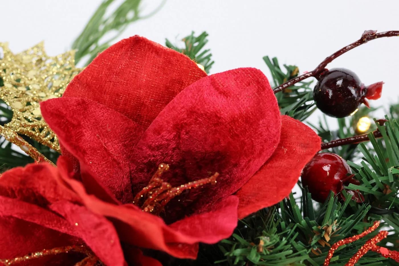 Kunstpflanze Tannenleger I.GE.A. 10 cm Amaryllis Zapfen Beeren Kunststoff Weihnachtsdeko - Bild 3