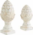 I.GE.A. Dekoobjekt Zapfen Set 2 St. Beige Keramik Bild 1