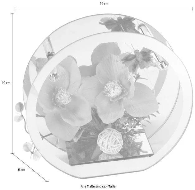 I.GE.A. Kunstpflanze Orchidee mit LED-Beleuchtung im Glas - Bild 1