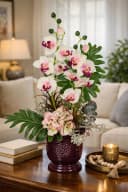 I.GE.A. Kunstpflanze Orchidee mit Keramiktopf 50 cm Bild 1