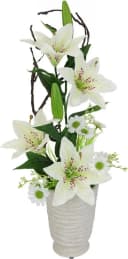 I.GE.A. Kunstpflanze Lilien Grün/Weiß 55 cm Bild 2