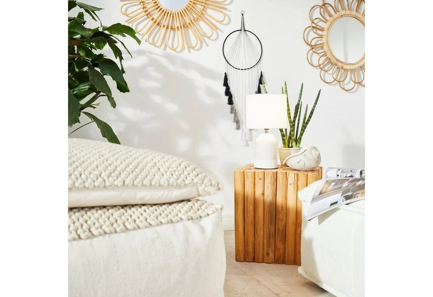 I.GE.A. Keramik-Muschel Dekoobjekt 3er-Set Beige Natur