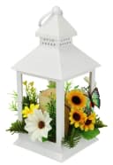 I.GE.A. Windlicht Laterne mit Sonnenblume Schmetterling Kerze Bild 4