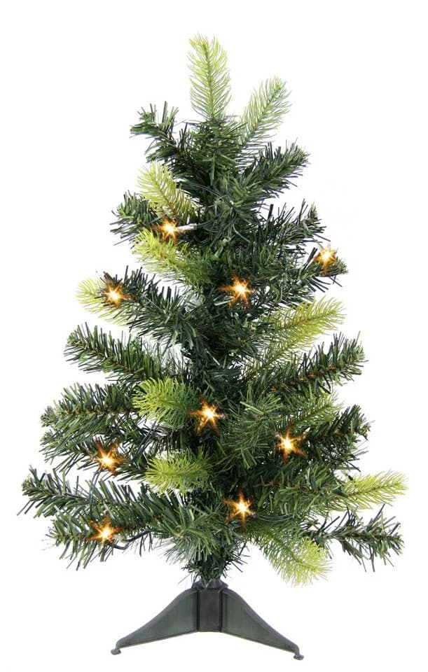 I.GE.A. Künstlicher Weihnachtsbaum LED-Tannenbaum Mini Christbaum Grün - Bild 2