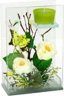 Home affaire Kerzenhalter Set 2 St. Grün Blumendesign Bild 1