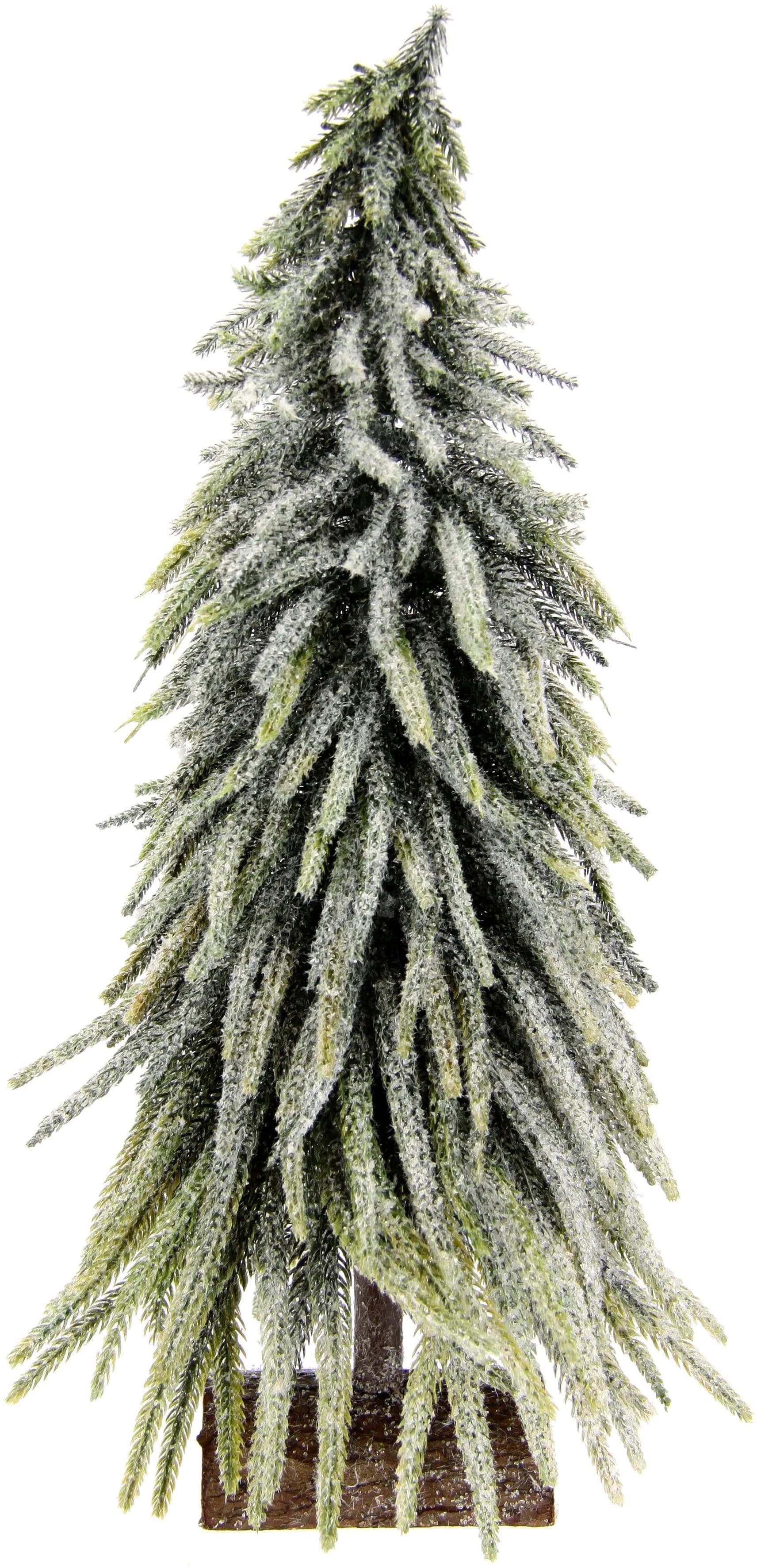 Dekobaum I.GE.A. Weihnachtsbaum Grün/Weiß Kunststoff 16x32x16 cm