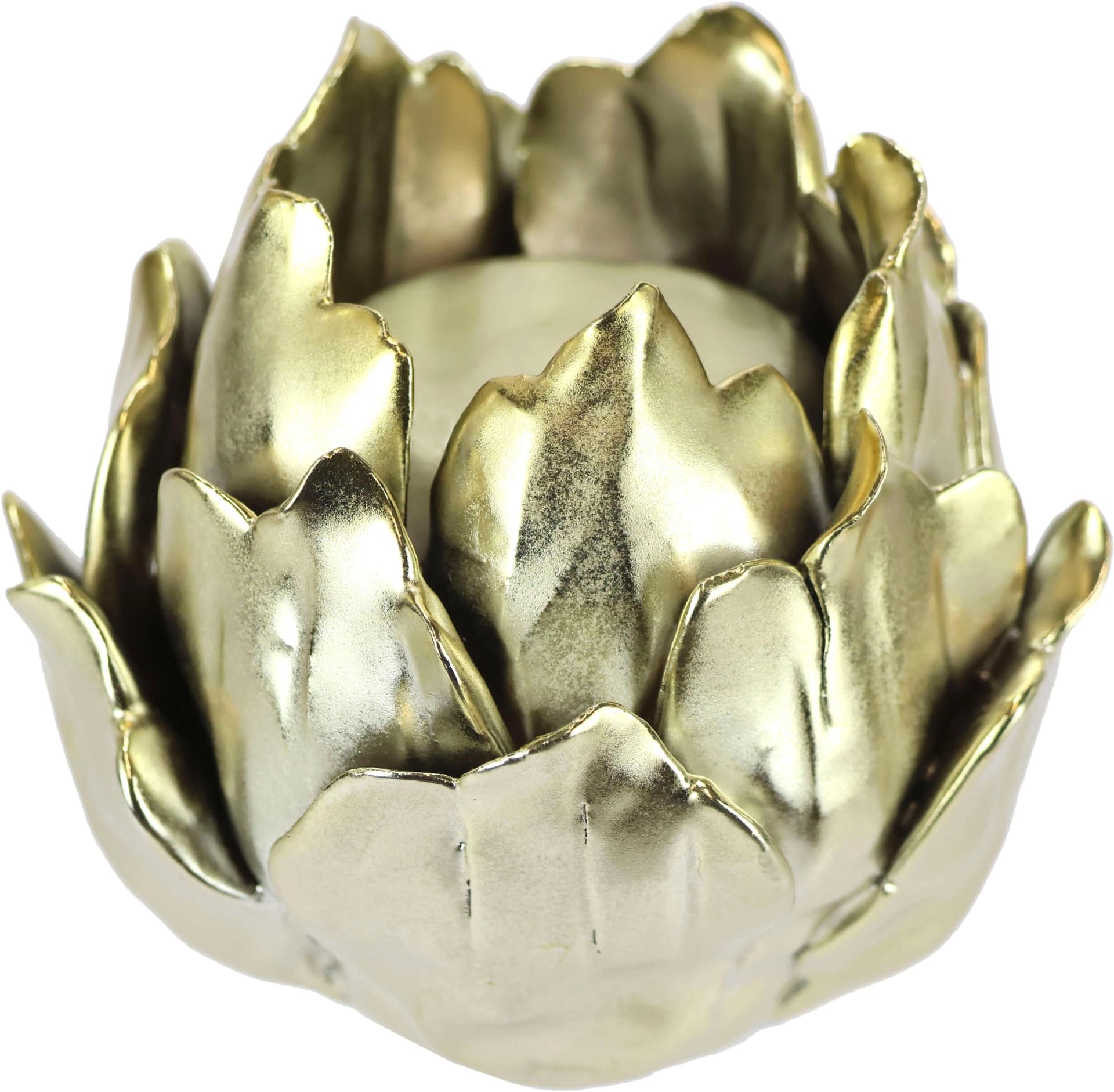 Kerzenhalter Artischocke Gold Keramik