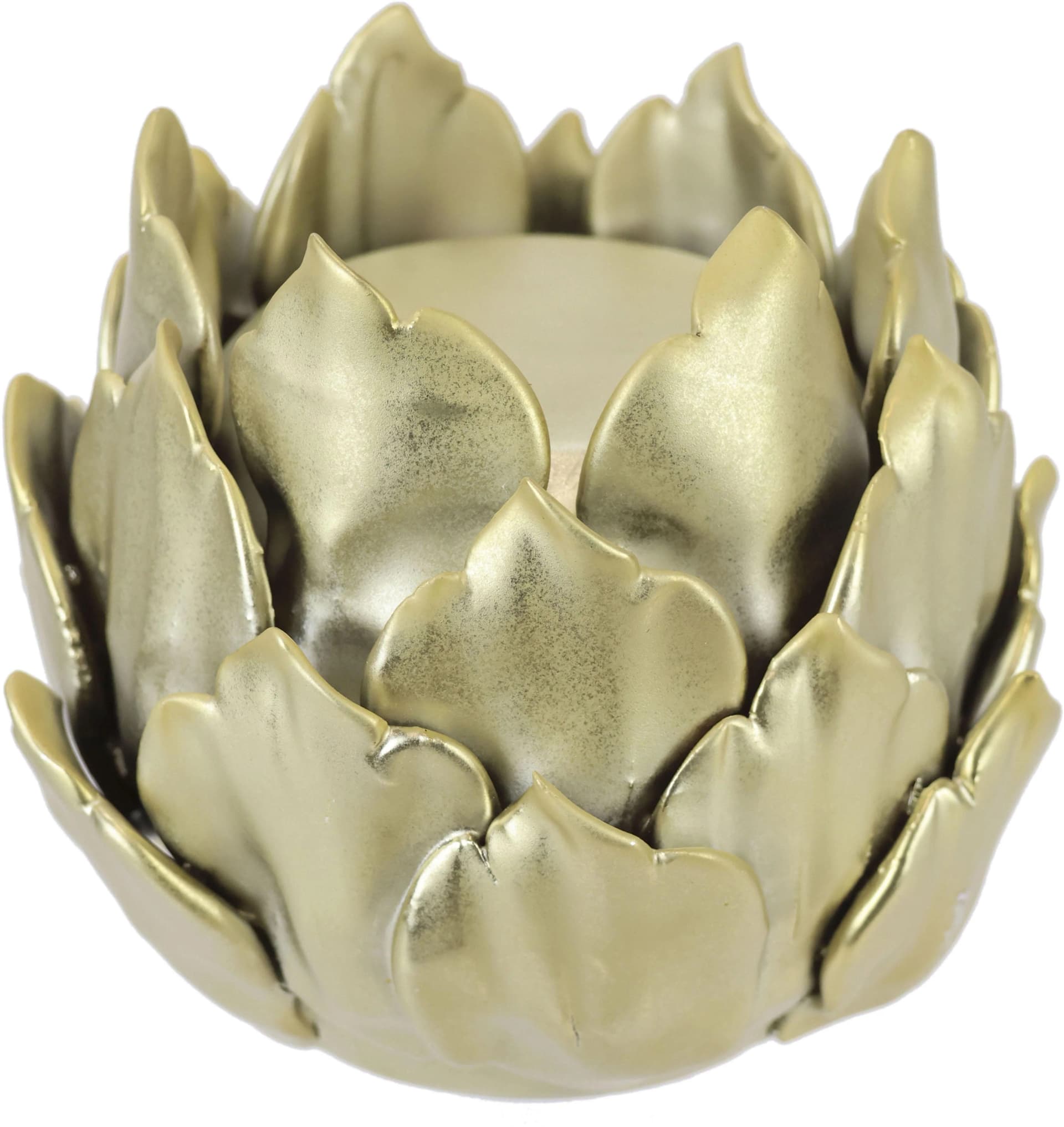 Kerzenhalter Artischocke Gold Keramik