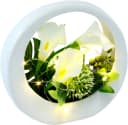 I.GE.A. Kunstblume Calla Weiß Keramikvase LED Bild 1