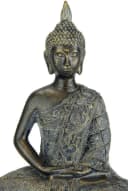 I.GE.A. Buddha Figur sitzend meditierend Statue braun-grau Polyresin Bild 3