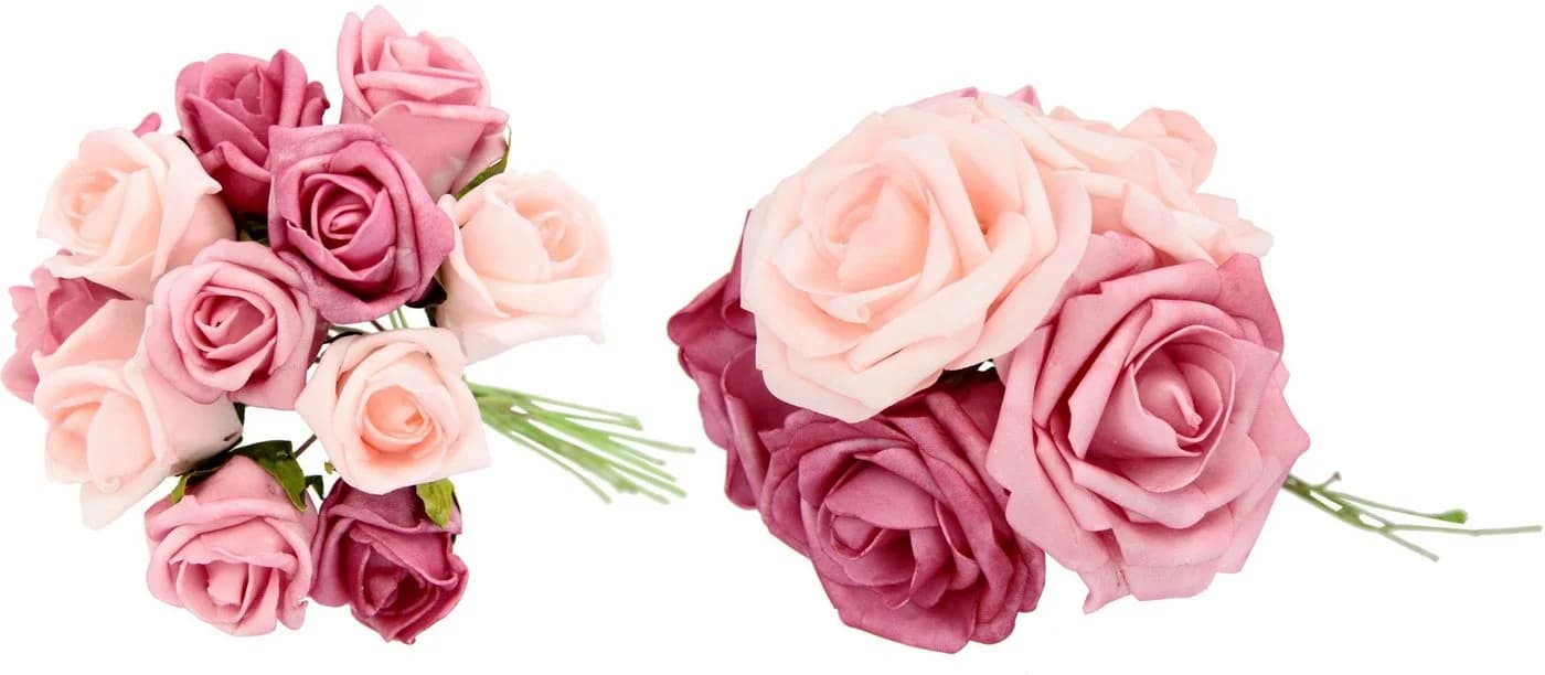 I.GE.A. Pick Soft-Rosen Weiß 36er Set Kunstblumen