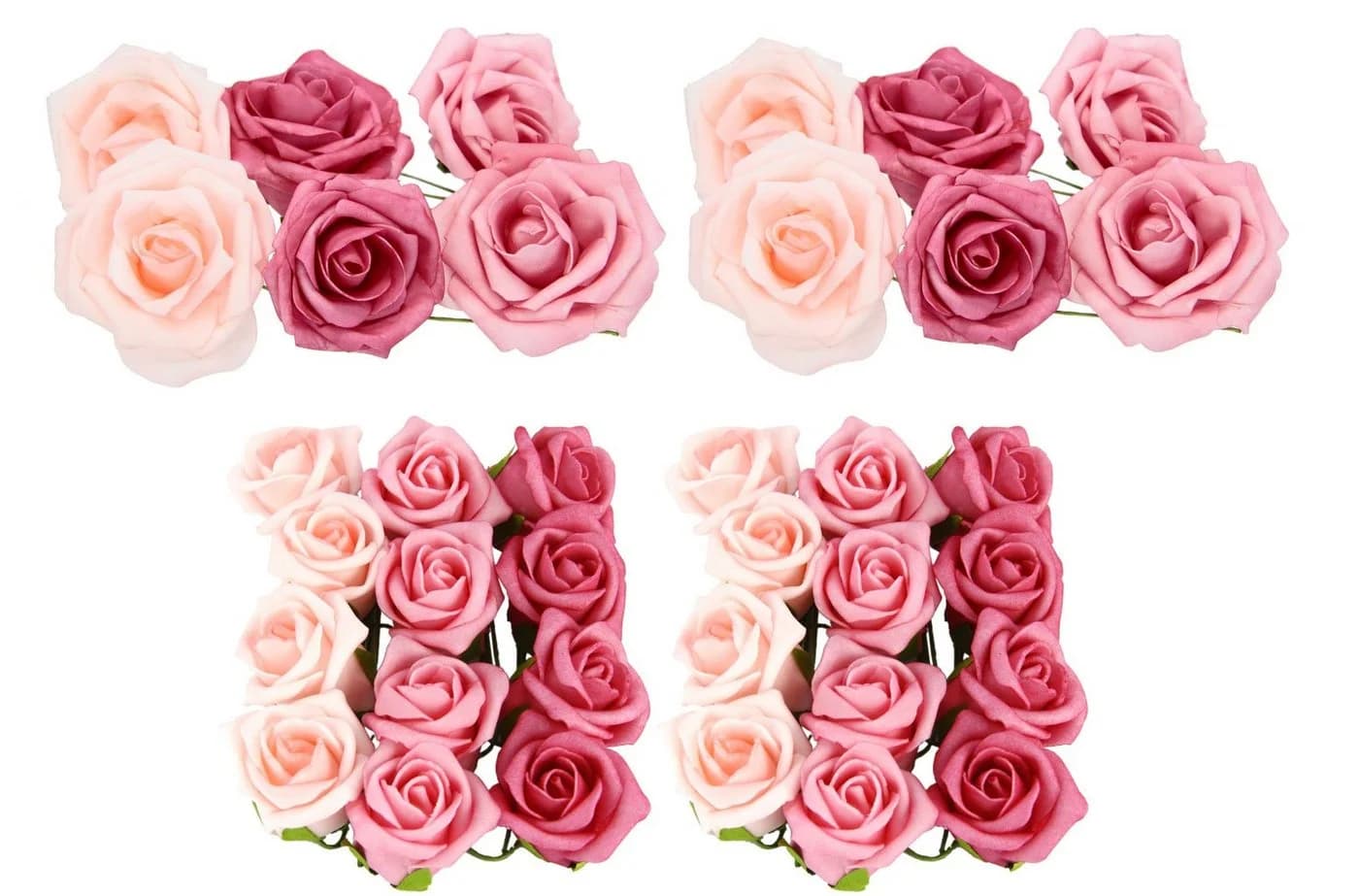 I.GE.A. Pick Soft-Rosen Weiß 36er Set Kunstblumen - Bild 2