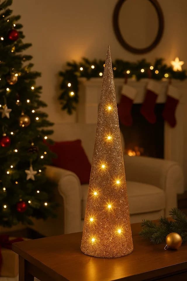 I.GE.A. LED-Pyramide 100 cm Tannenbaum Warmweiß Weihnachtsdeko - Bild 4