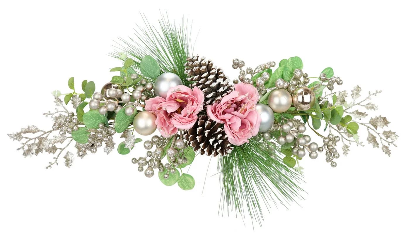 Kunstblume I.GE.A. Tischgesteck Päonie Rosa Polyester - Bild 2