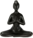 I.GE.A. Dekofigur Yoga-Frau Schwarz Keramik 2er Set Bild 1