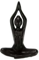 I.GE.A. Dekofigur Yoga-Frau Schwarz Keramik 2er Set Bild 3