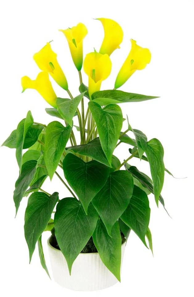 Kunstblume Calla Gelb Keramik