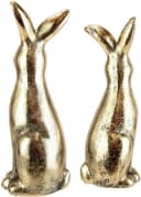 I.GE.A. Osterhasen-Paar Gold Terrakotta Dekofigur Bild 1
