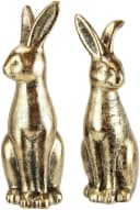I.GE.A. Osterhasen-Paar Gold Terrakotta Dekofigur Bild 3