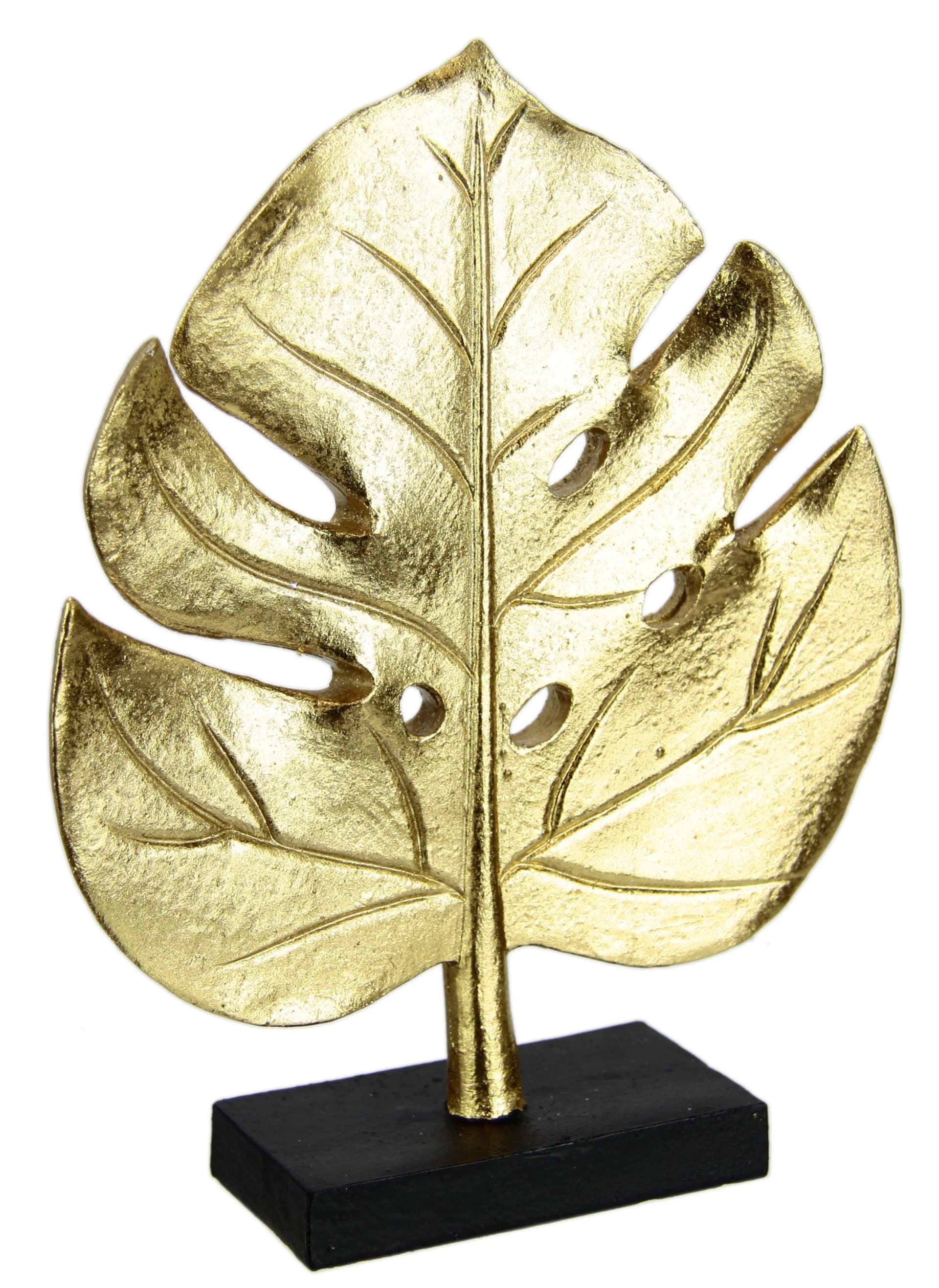 I.GE.A. Splitphilo-Blatt Statue Gold Dekofigur - Bild 2