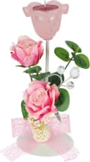 I.GE.A. Teelichthalter 'Rosen' Metall mit Glas Bild 1