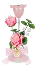I.GE.A. Teelichthalter 'Rosen' Metall mit Glas Bild 2