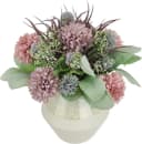 I.GE.A. Kunstblume Gesteck Dahlien Allium Rosa Keramikvase Bild 2